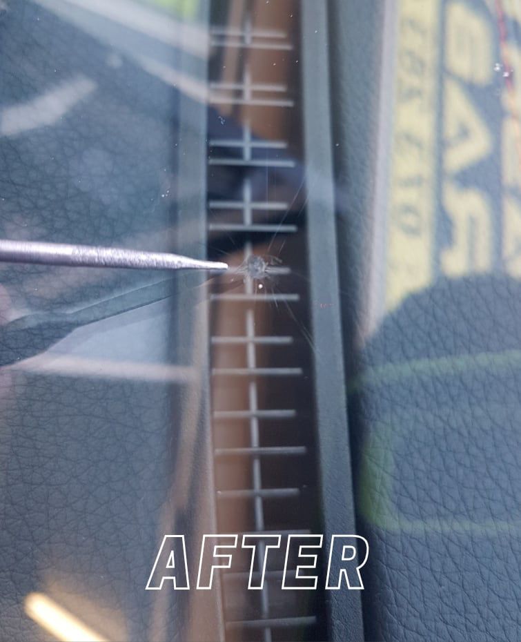 Windscreen repaired - After service